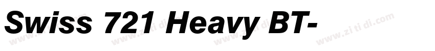 Swiss 721 Heavy BT字体转换
